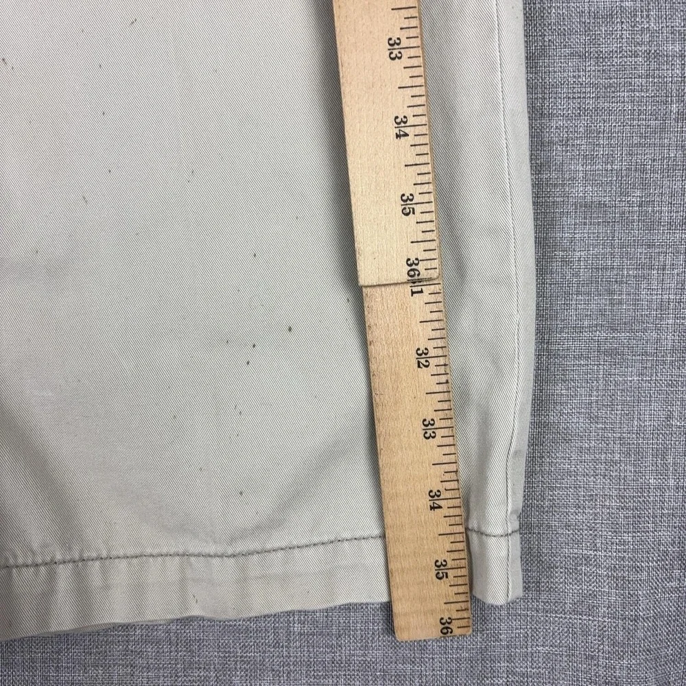 Tommy Bahama Pants Mens 38x30 Beige Chino Relaxed Fit Flat Front Marlin Logo